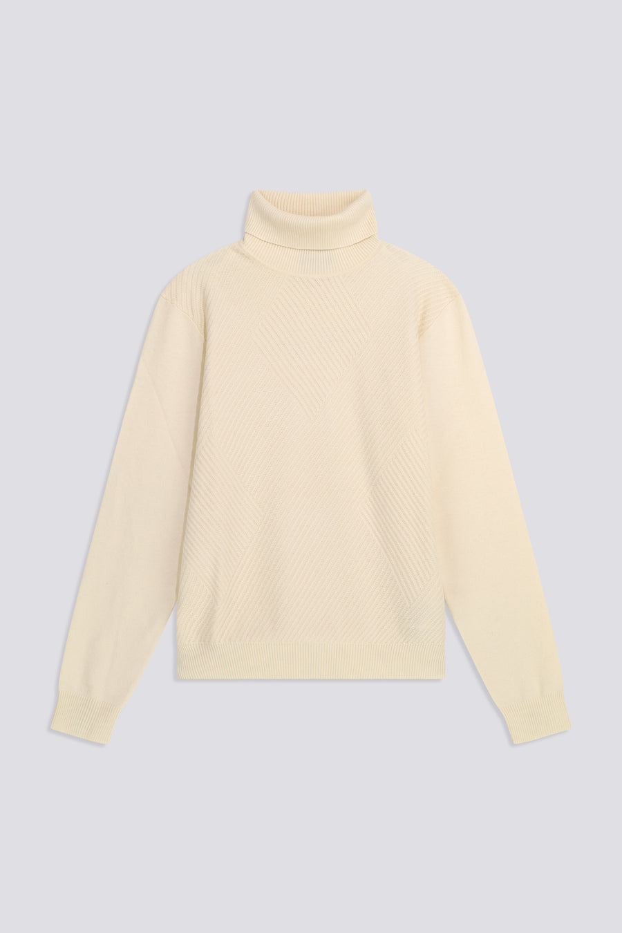 TIMO NECK 1298 - Men's Sweater Regular Fit White - main image