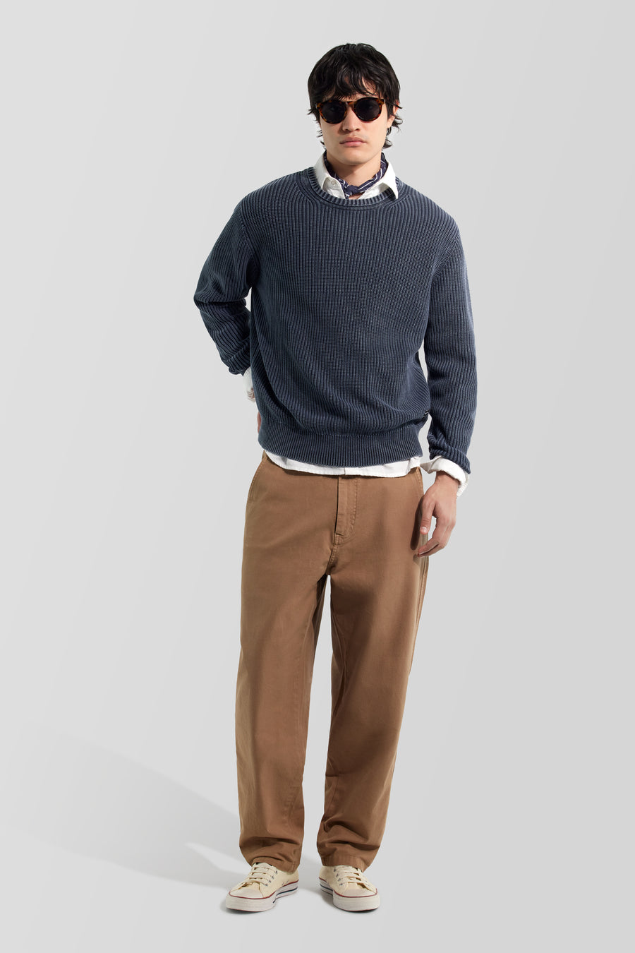 VIXEN ROUND 4706 - Herrenpullover Regular Fit blau - main image