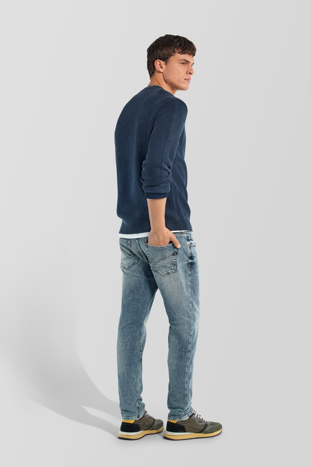 AVIER REVISE 4706 - Men's blue regular fit sweater - secondary image