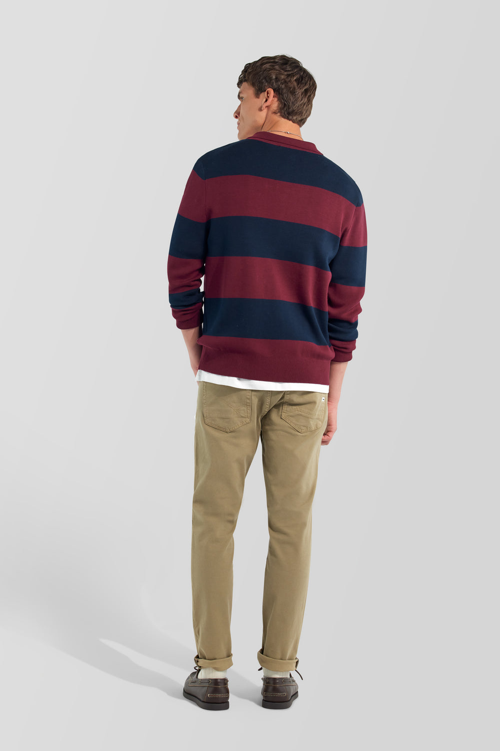 THORN POLO ST84 - Men's regular fit polo shirt with red/blue stripes - secondary image