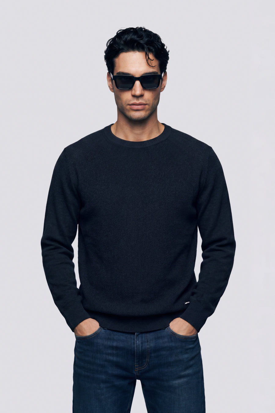 RHOBIN ROUND 2937 - Maglia uomo regular fit grigio scuro - main image