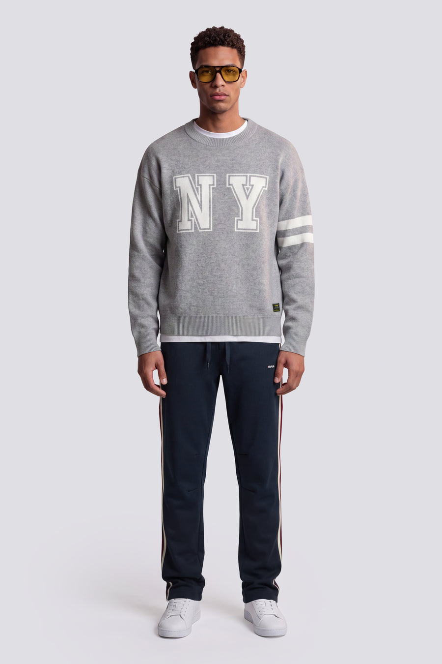 MATT ROUND 2923 - Maglia uomo relaxed fit grigia - main image