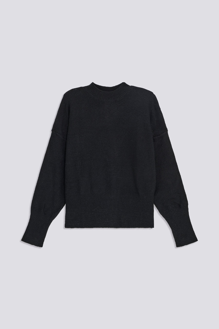 LEONOR ROUND 0200 - Women's Oversized Black Sweater - main image
