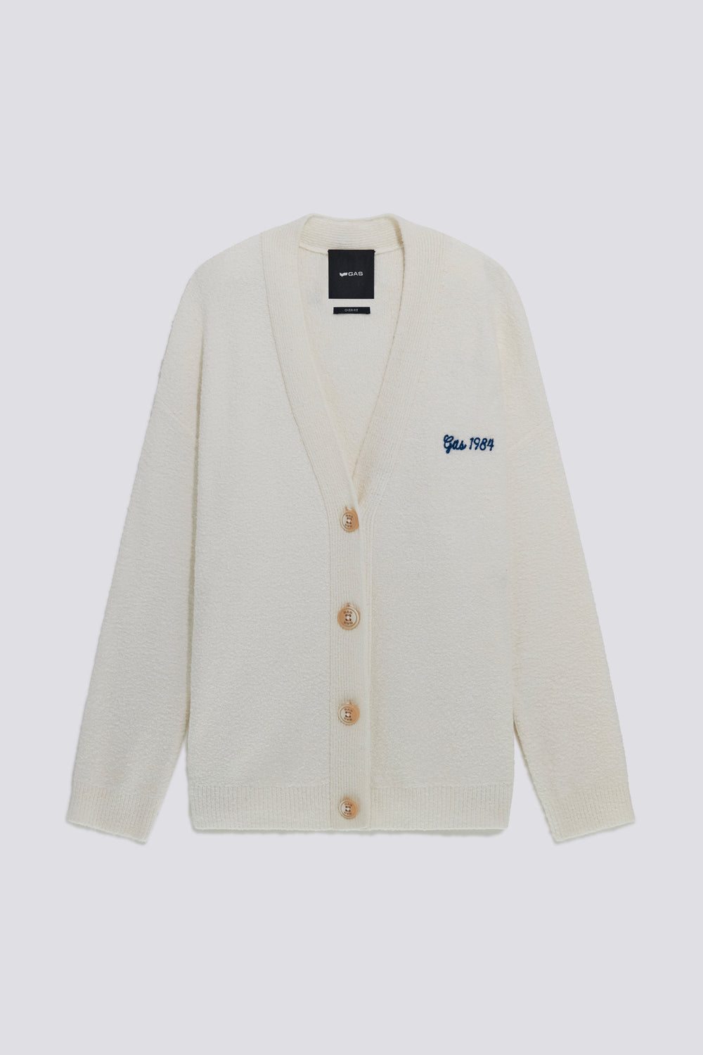 LEONOR CARD 1029 - Women's Cardigan Over Fit White - secondary image