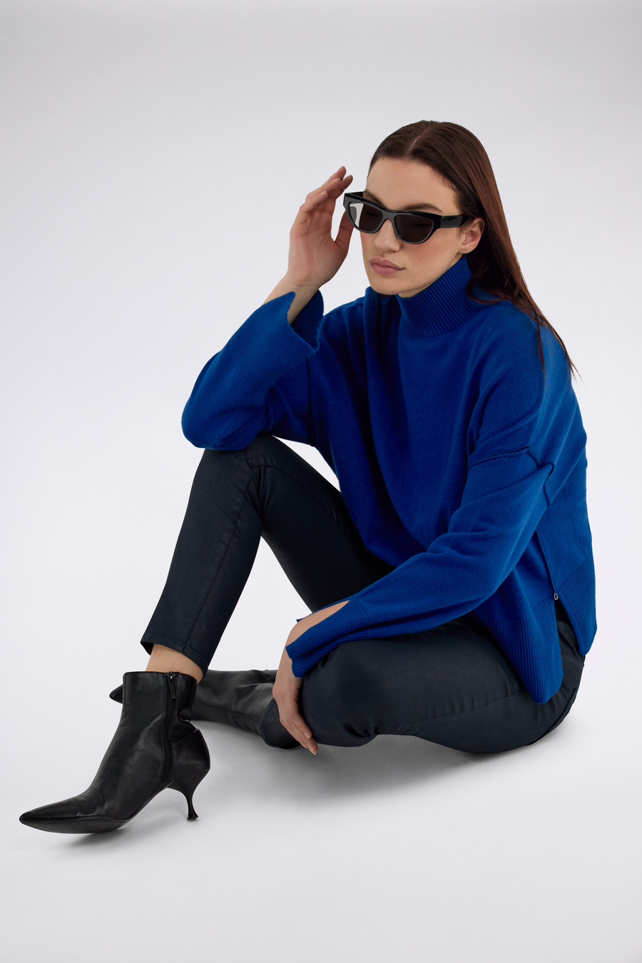 LOLA T NECK 1721 - Women's Regular Fit Blue Shirt - main image