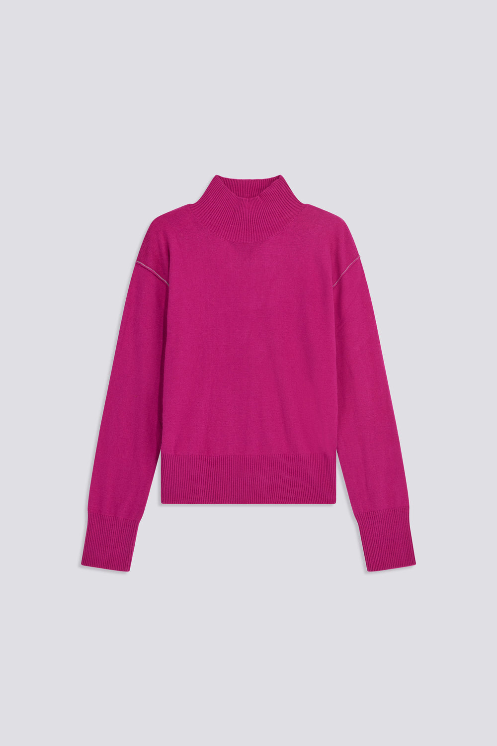 LOLA T NECK 3872 - Women's Regular Fit Top in Fuchsia - secondary image