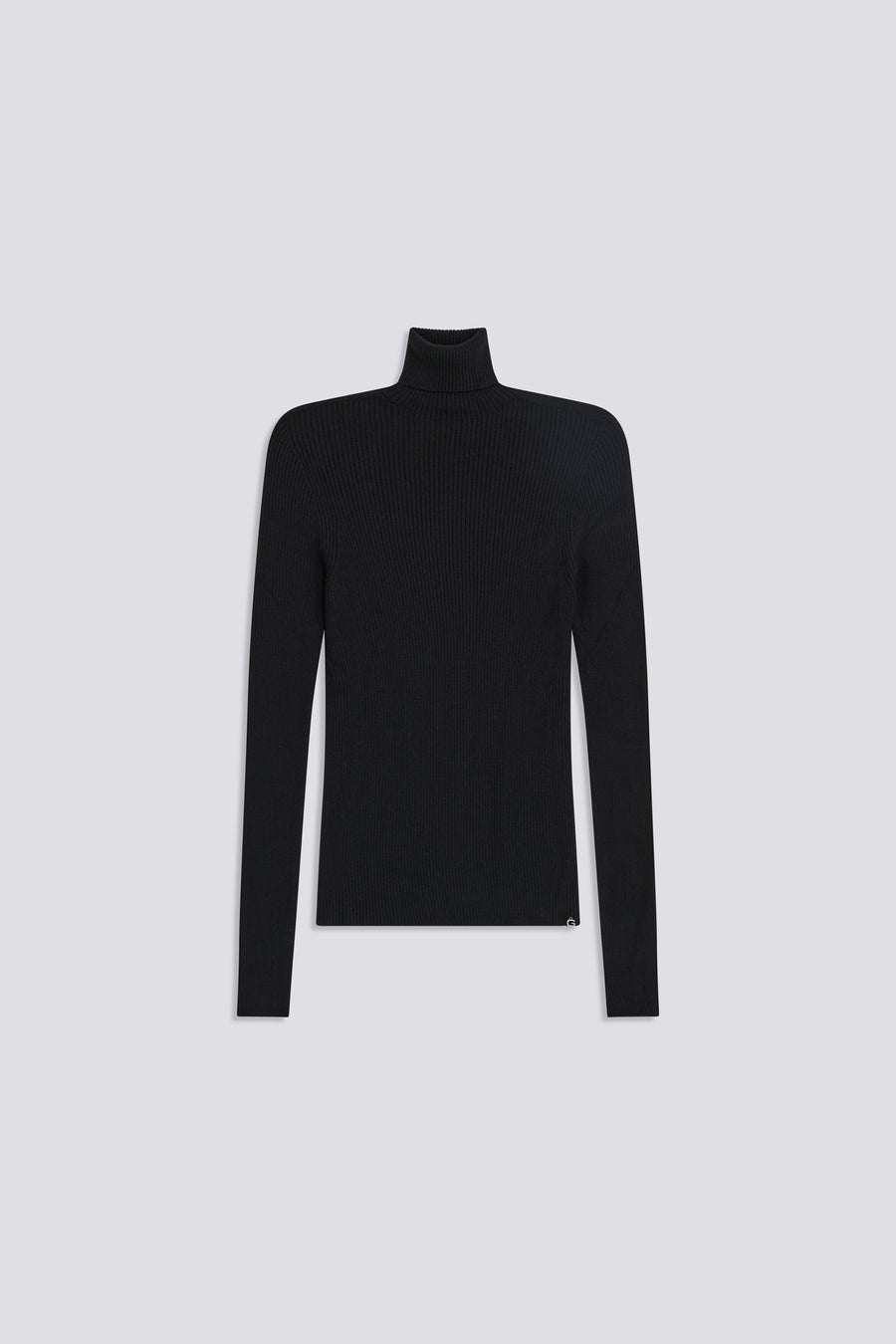 LUNA T NECK 0200 - Women's Slim Fit Black Top - main image