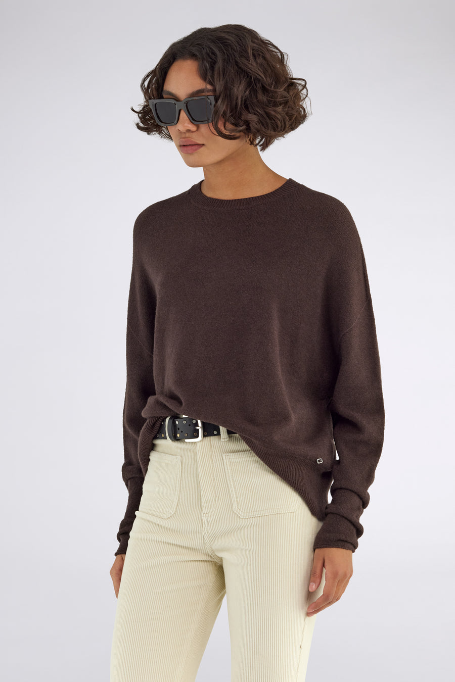 SOLE ROUND 4866 - Brown regular fit sweater - main image