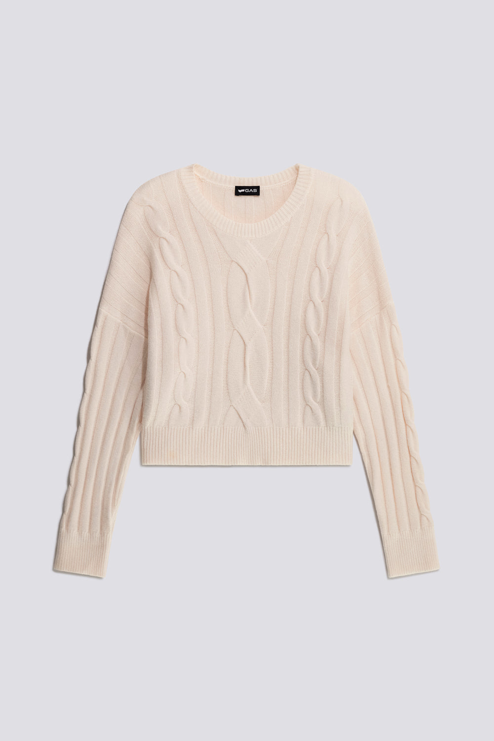 SOLE BRAID 1298 - Women's Sweater Regular Fit White - secondary image