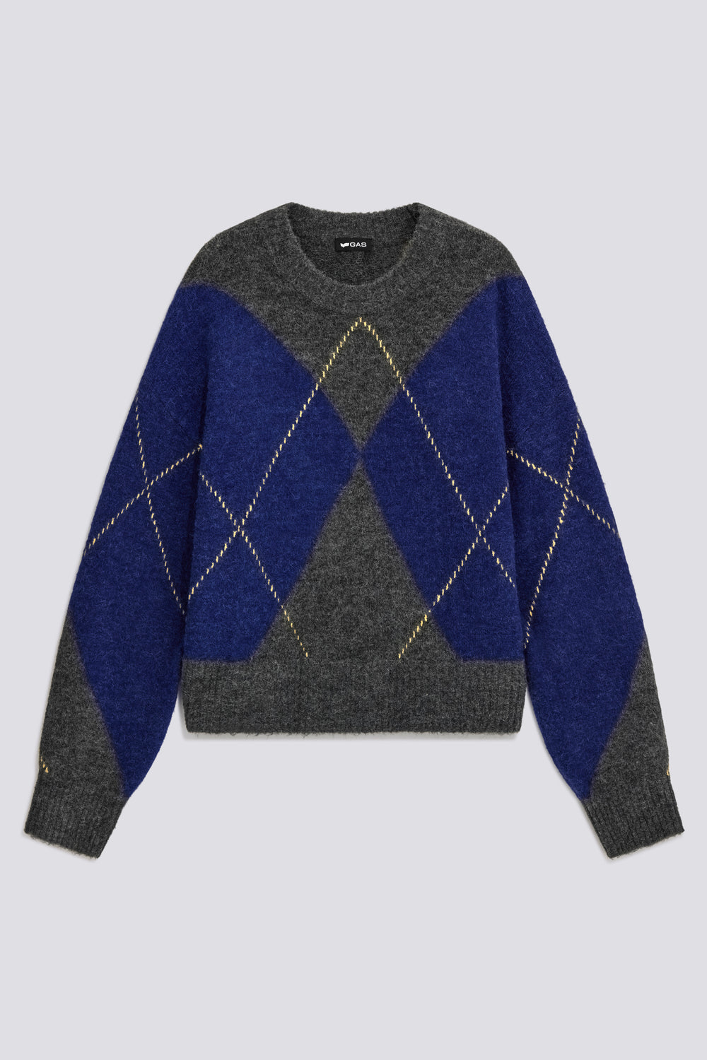 NINA ROUND 1721 - Damenpullover Comfort Fit grau/blau - secondary image