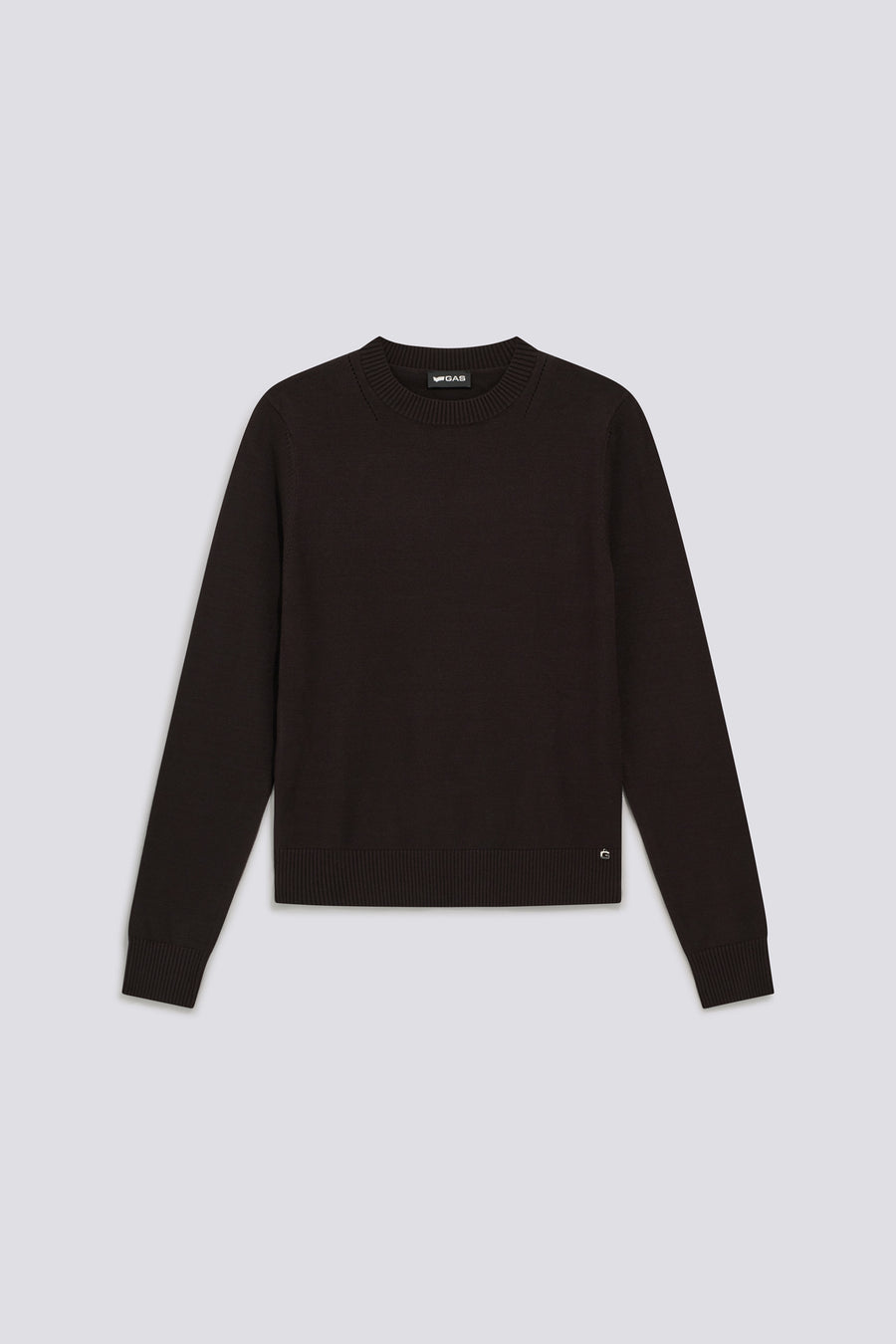 ARIELLE ROUND 0200 - Women's black slim-fit top - main image