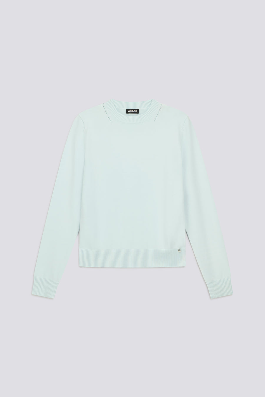 ARIELLE ROUND 4713 - Damen-Slim-Fit-Pullover in Mintgrün - main image