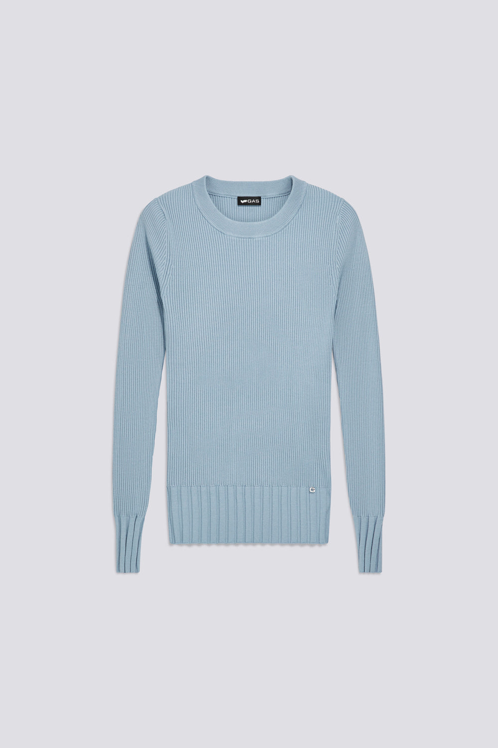 MATI ROUND 4714 - Women's slim fit light blue sweater - secondary image