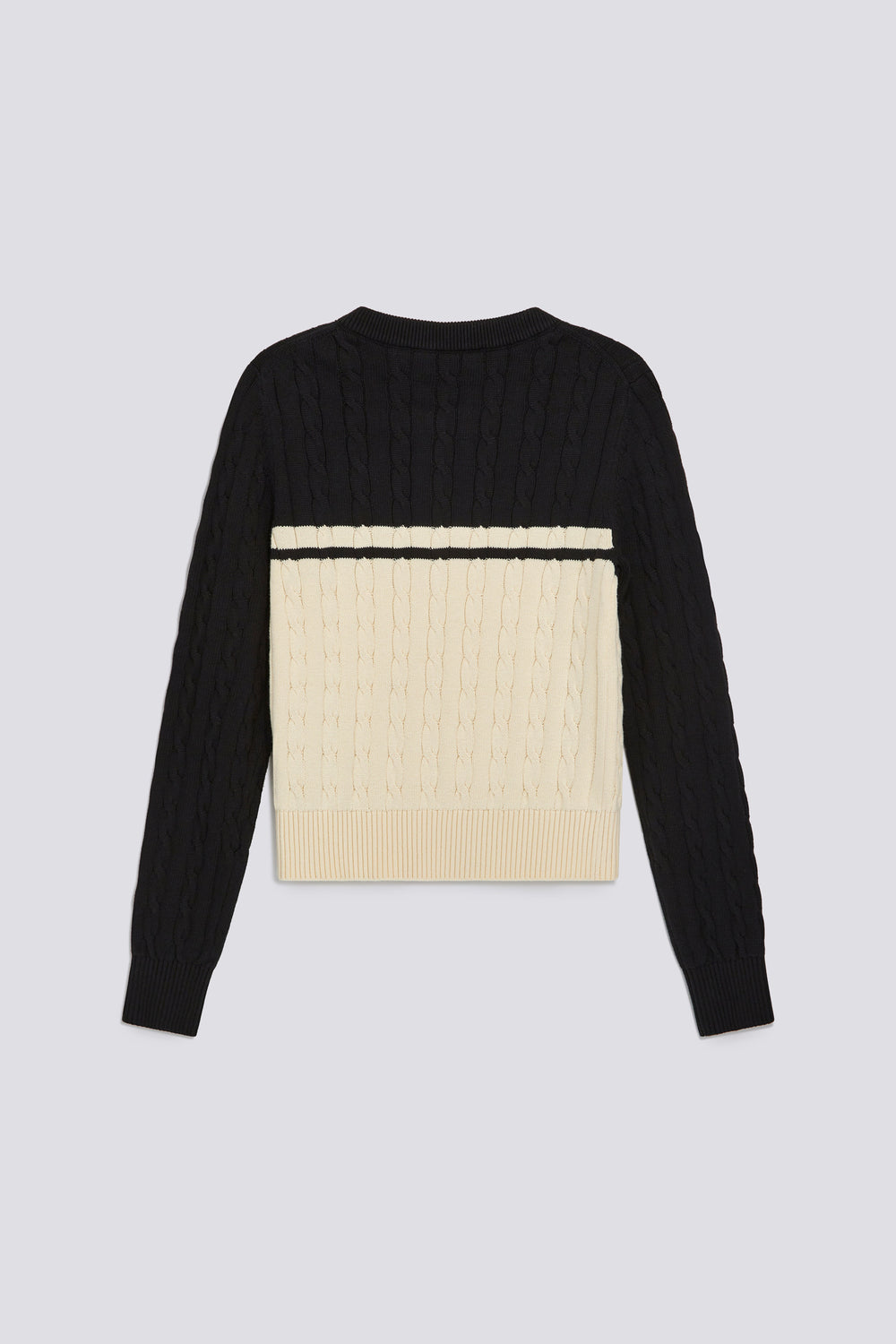 CLOE OPEN 1033 - Women's slim-fit zip sweater, white/black - secondary image