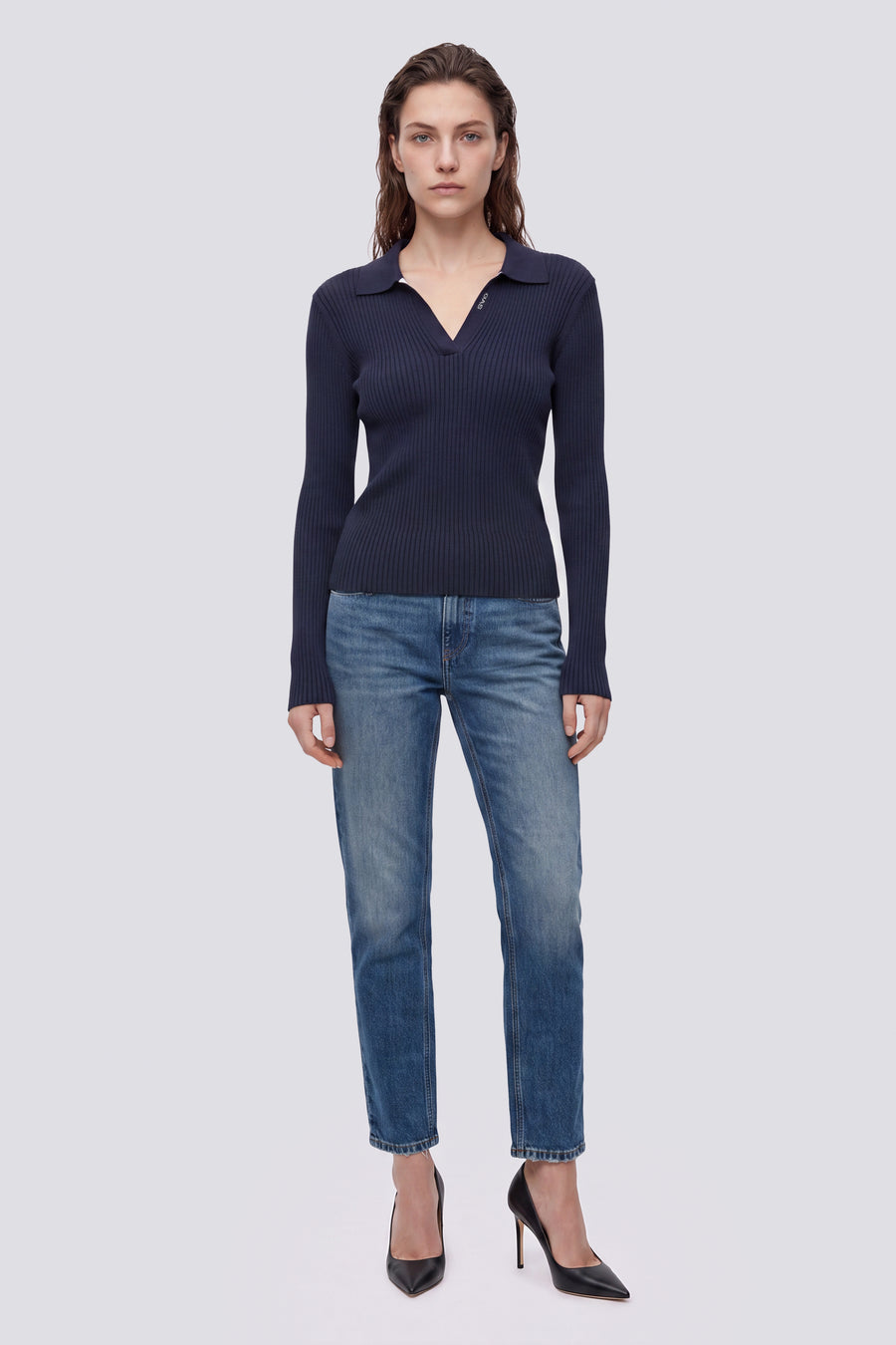 EMILY POLO 4706 - Maglia donna slim fit blu - main image