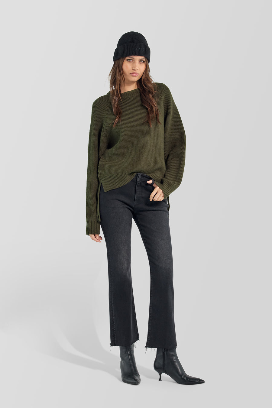 KATE BRAID 3653 - Women's regular fit green sweater - main image