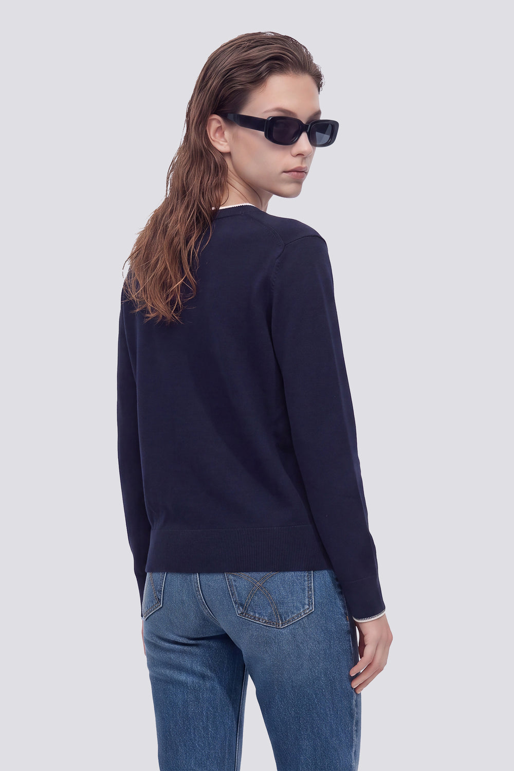 ARIELLE W. 4706 - Maglia donna slim fit blu - secondary image