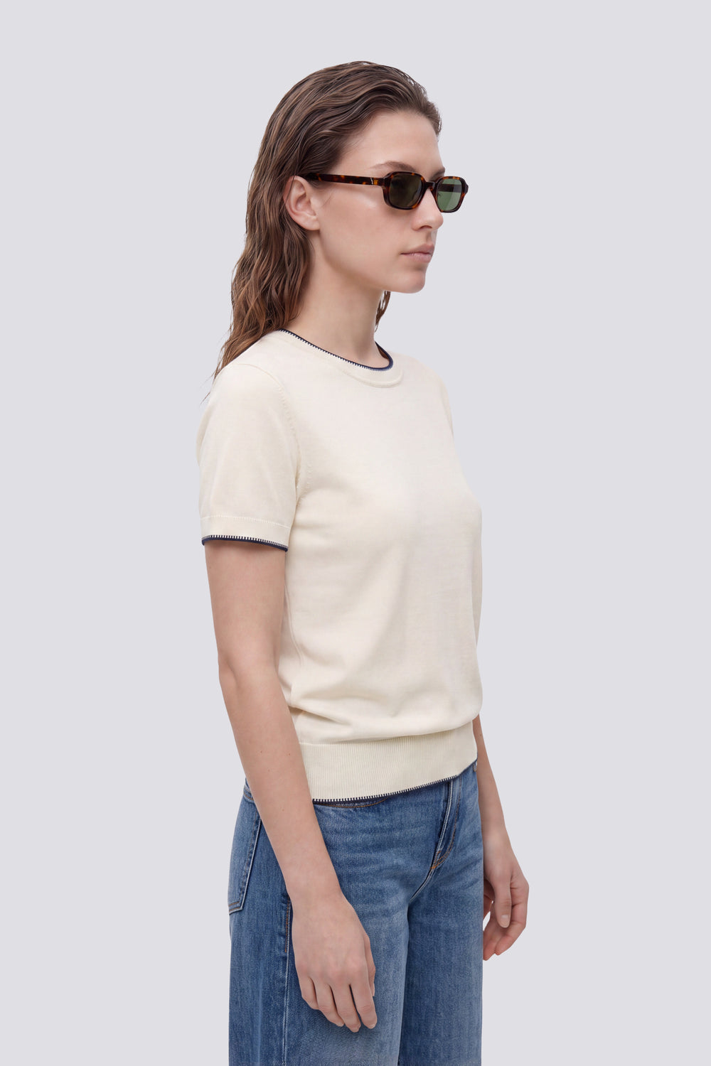 ARIELLE M/C W. 1029 - Maglia donna slim fit a manica corta bianca - secondary image