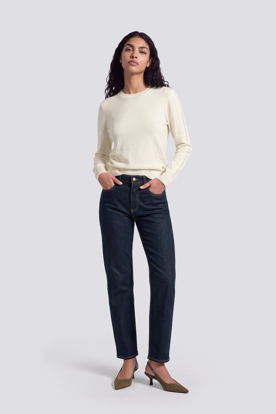 ROSITA W ROUND 4880 - Maglia tricot donna slim fit elegante e versatile - main image