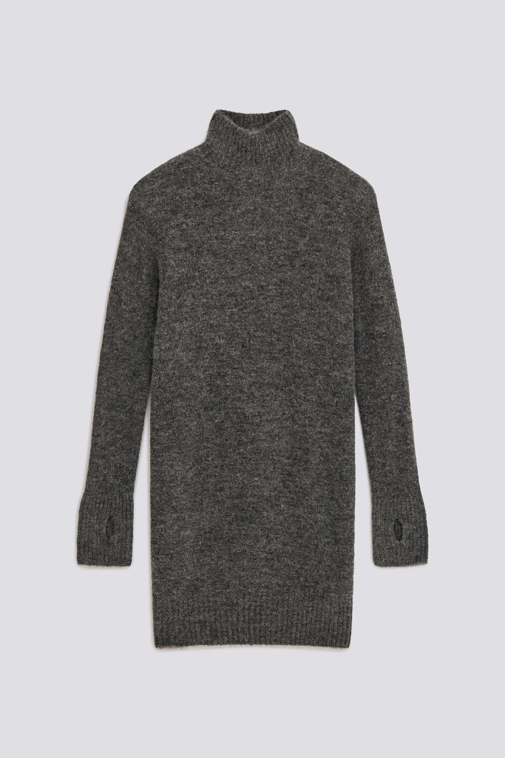 NINA DRESS 2937 - Women's gray knit dress - secondary image