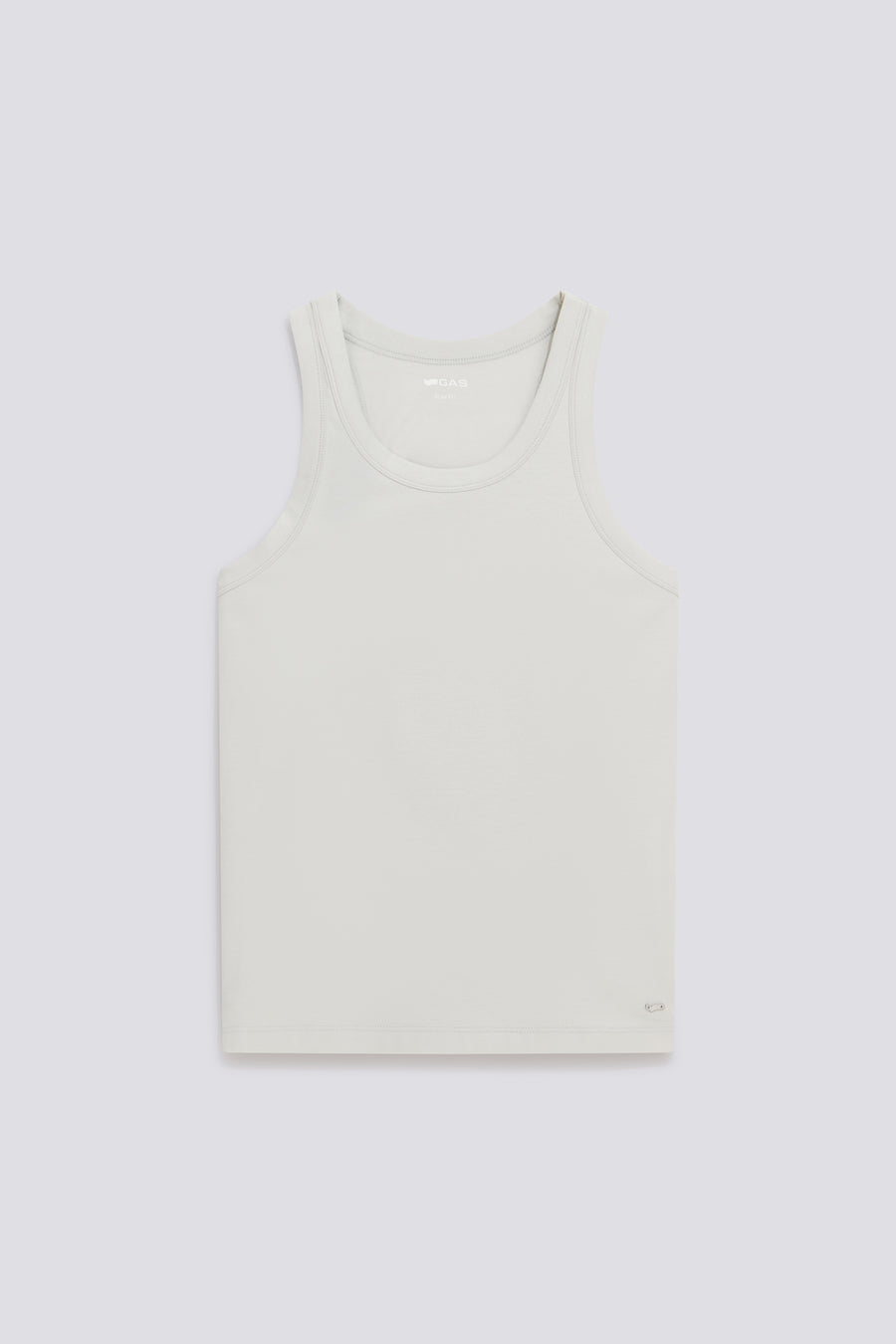 KARA TOP  LOGO 3925 - Women's light gray slim fit tank top - main image