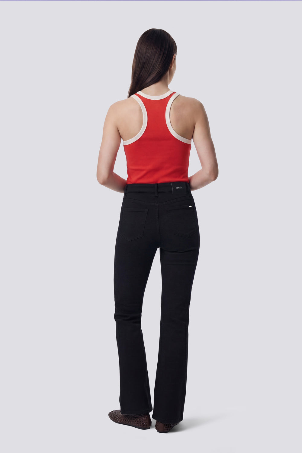 KARIS TOP HER. 1393 - Women's slim fit red top - secondary image