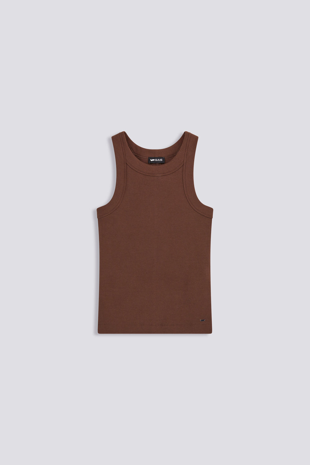 KARLA TOP 4852 - Women's brown slim fit tank top - secondary image