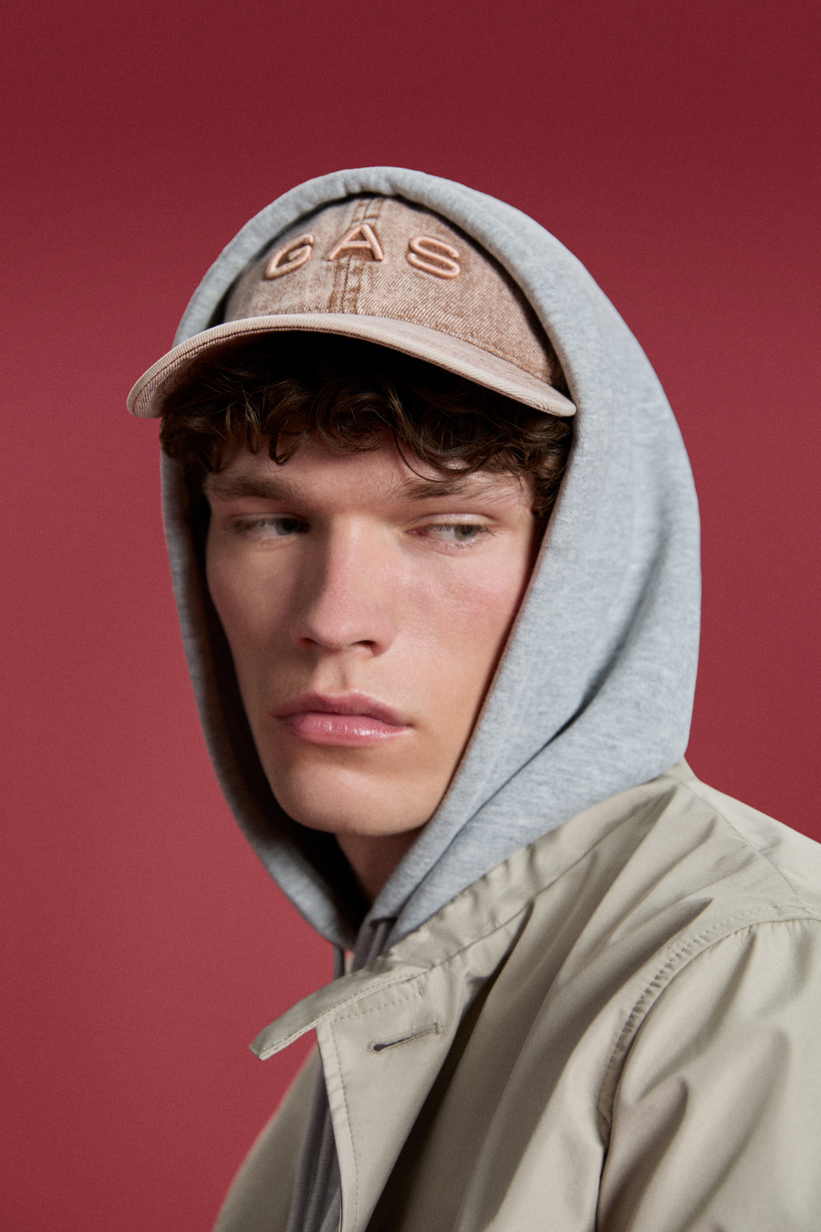 PADGET CAP 3873 - Men's beige baseball cap - main image